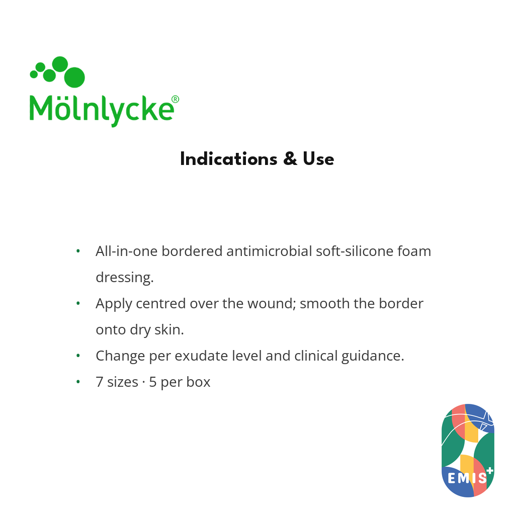 Mepilex Border Ag Antimicrobial Foam Dressing