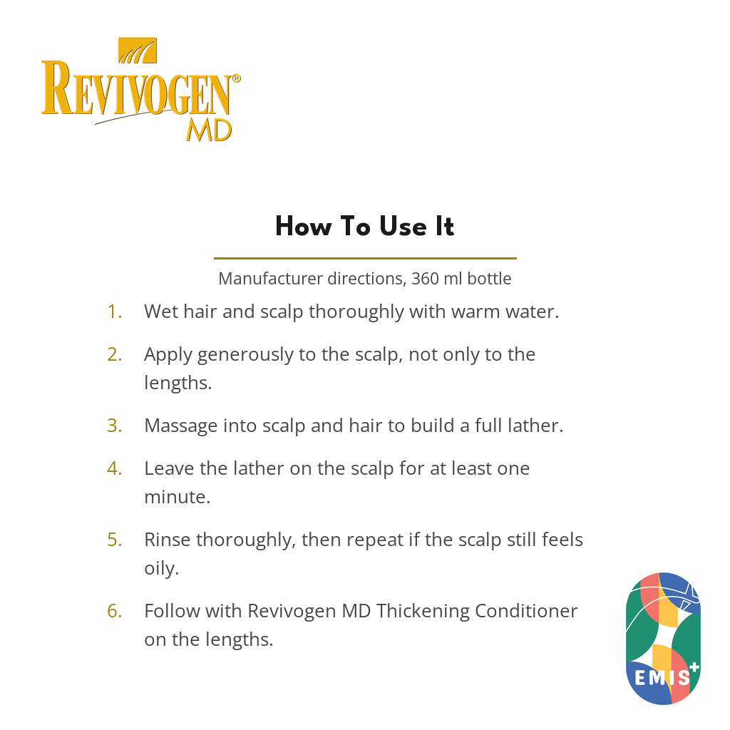 How to use Revivogen MD Bio-Cleansing Shampoo