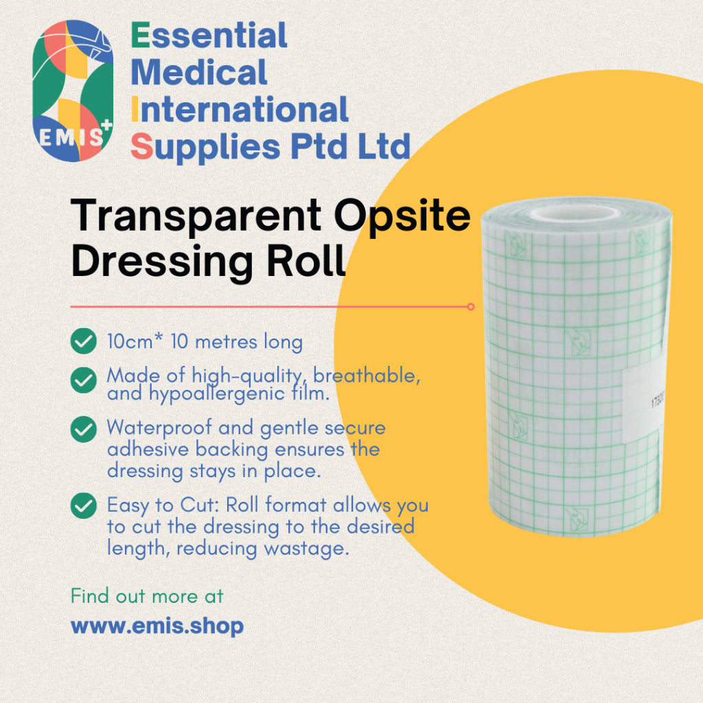 Transparent Opsite Dressing Roll 10cm x 10m Waterproof Film Dressing (1 Roll)