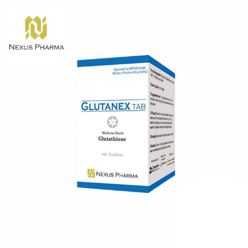 Nexus Pharma Glutanex Medical Grade Glutathione Tablets for Skin Whitening and Anti-Aging with Melanin Suppression - 100 Tablets