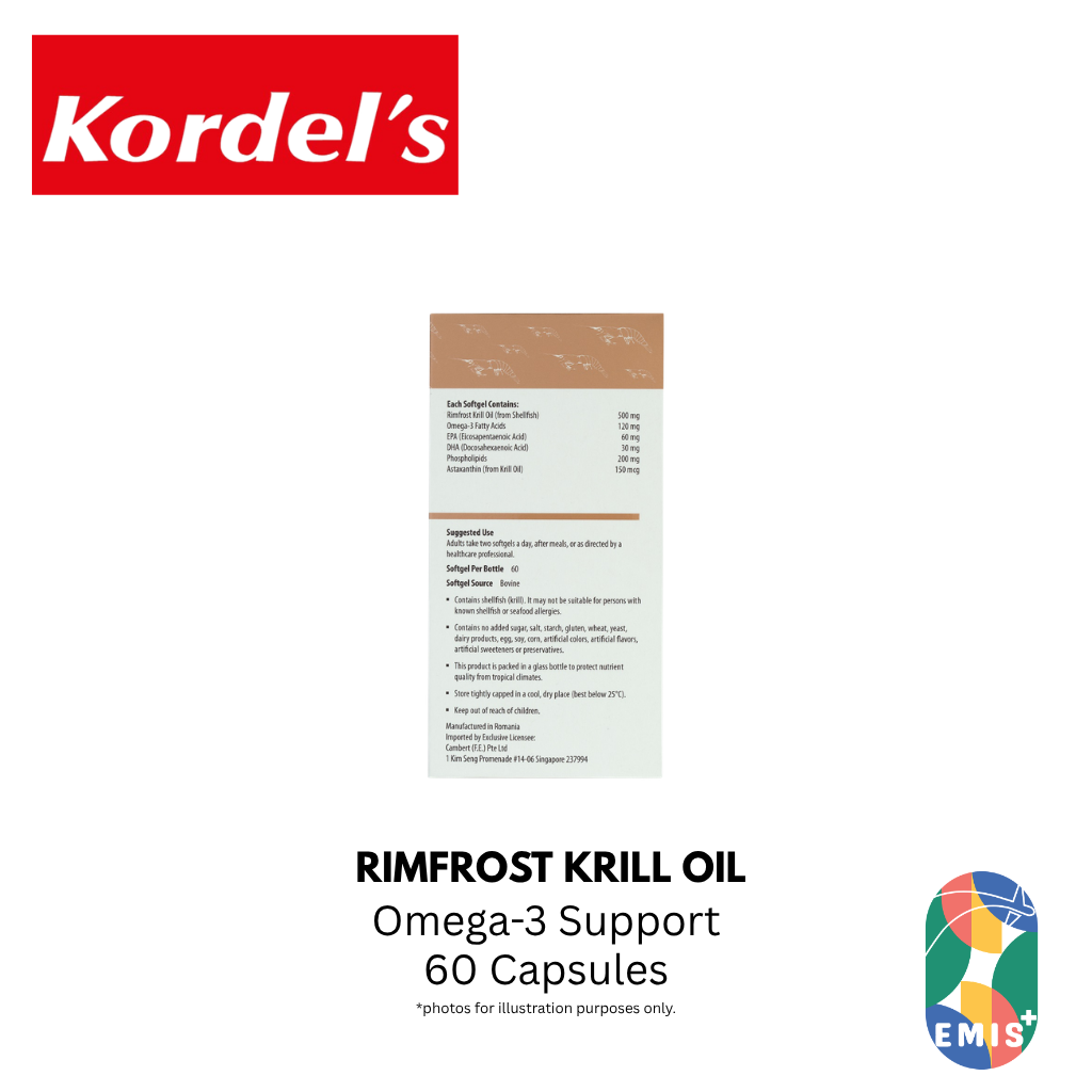 KORDEL’S RIMFROST KRILL OIL 500 mg – product detail view 4 | EMIS+ Singapore medical supplies
