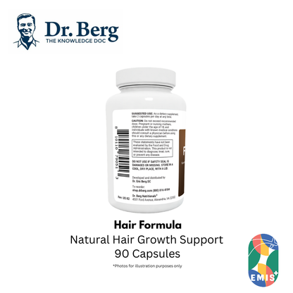 Dr. Berg Hair Formula - Natural Hair Growth Support, 90 Capsules