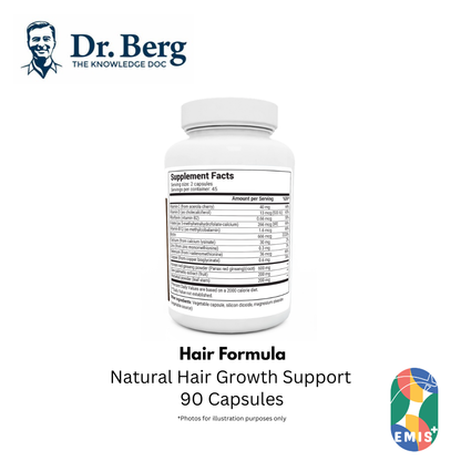 Dr. Berg Hair Formula - Natural Hair Growth Support, 90 Capsules