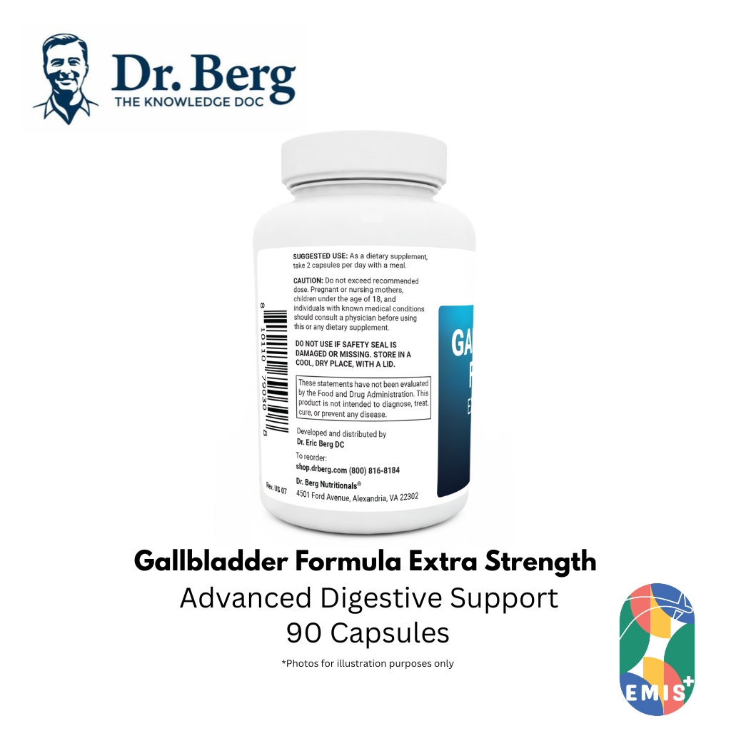 Dr Berg Gallbladder Formula Extra Strength: Advanced Digestive Support with Ox Bile & Enzymes - 90 Caps