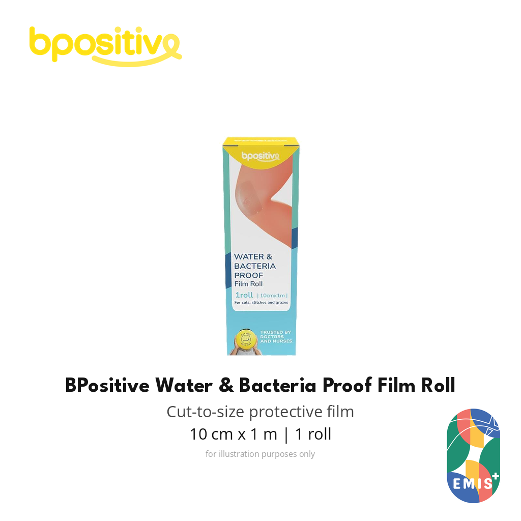 BPositive Water and Bacteria Proof Film Roll 10cm x 1m, front product image