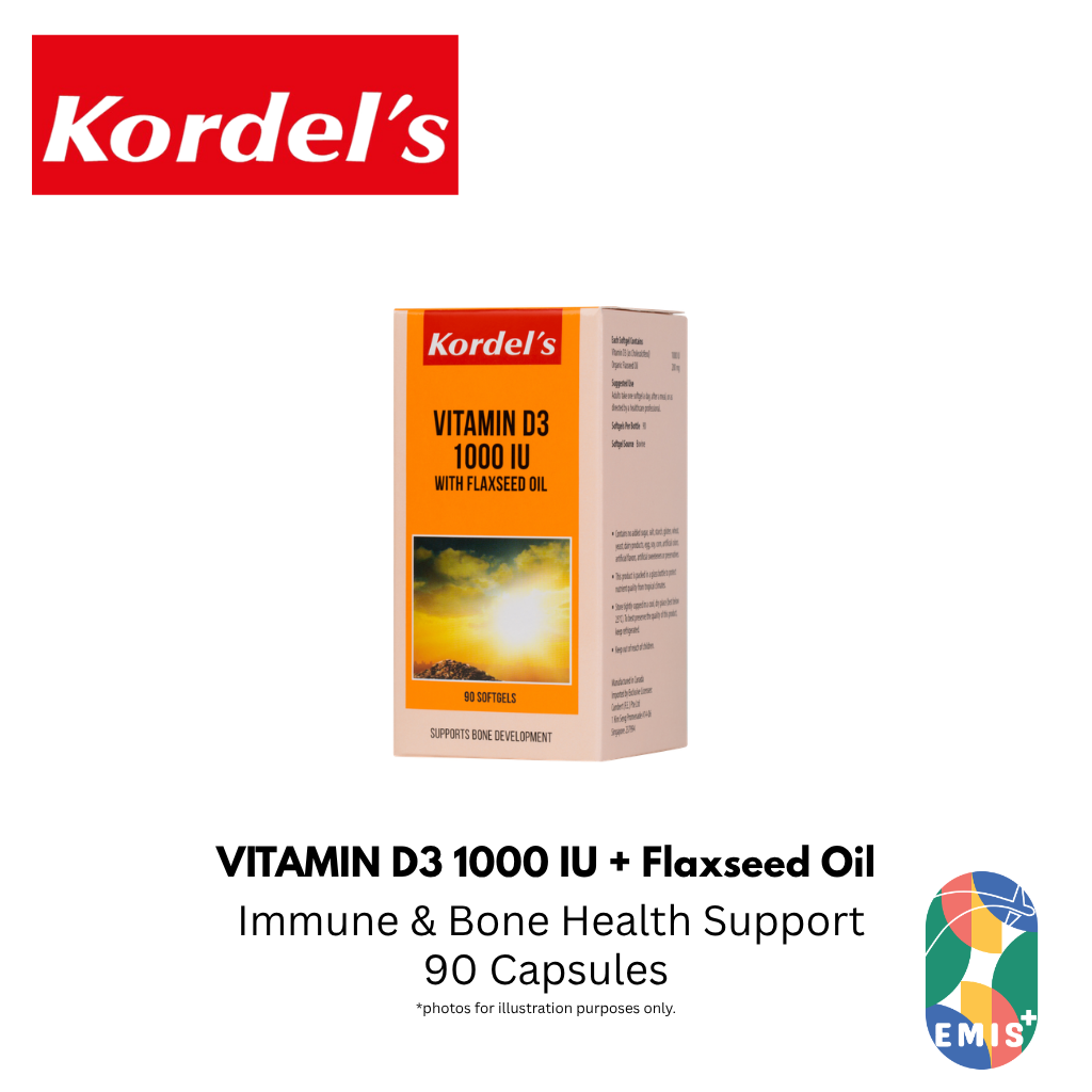 KORDEL'S VITAMIN D3 1000 IU WITH FLAXSEED OIL — product image 3, EMIS+ Singapore medical supplies