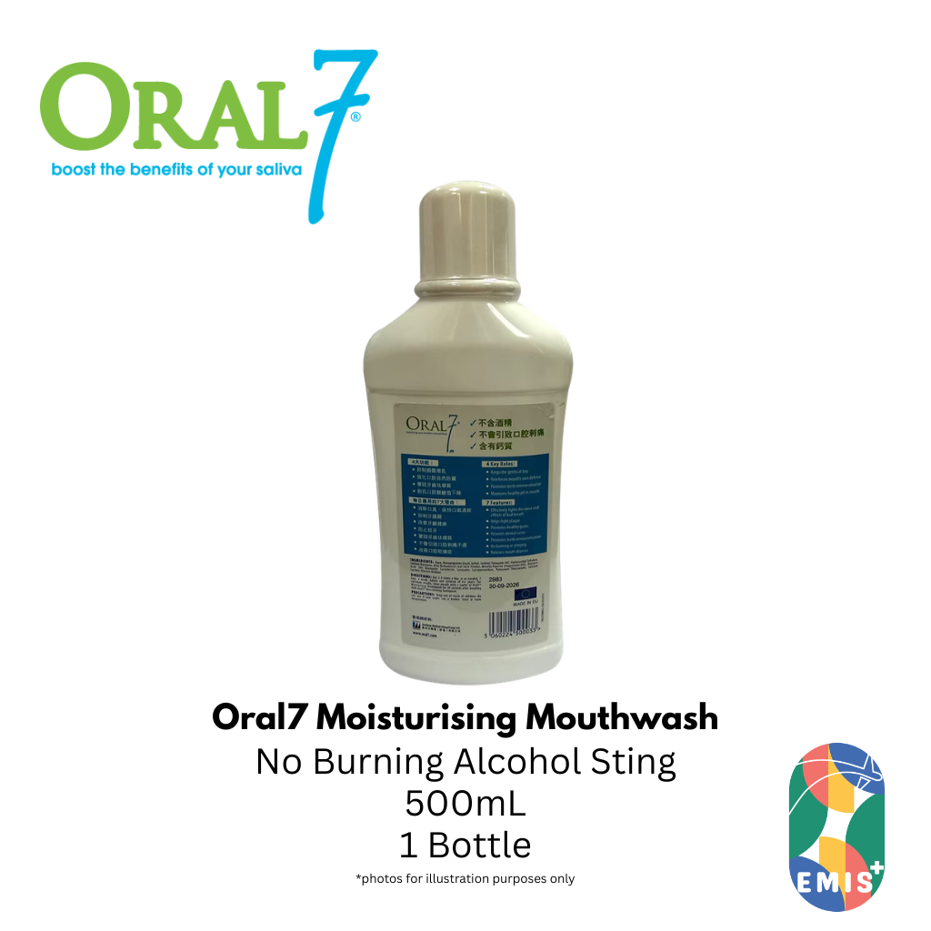 [500ml] Oral7 Mouthwash, MW500, 16.9 fl oz, Oral Wetting Agent (Pack of 3) — product image 2, EMIS+ Singapore medical supplies