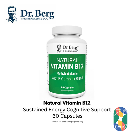 Dr. Berg Natural Vitamin B12 - 1000 mcg Methylcobalamin with B Complex & Magnesium - Boost Energy & Focus