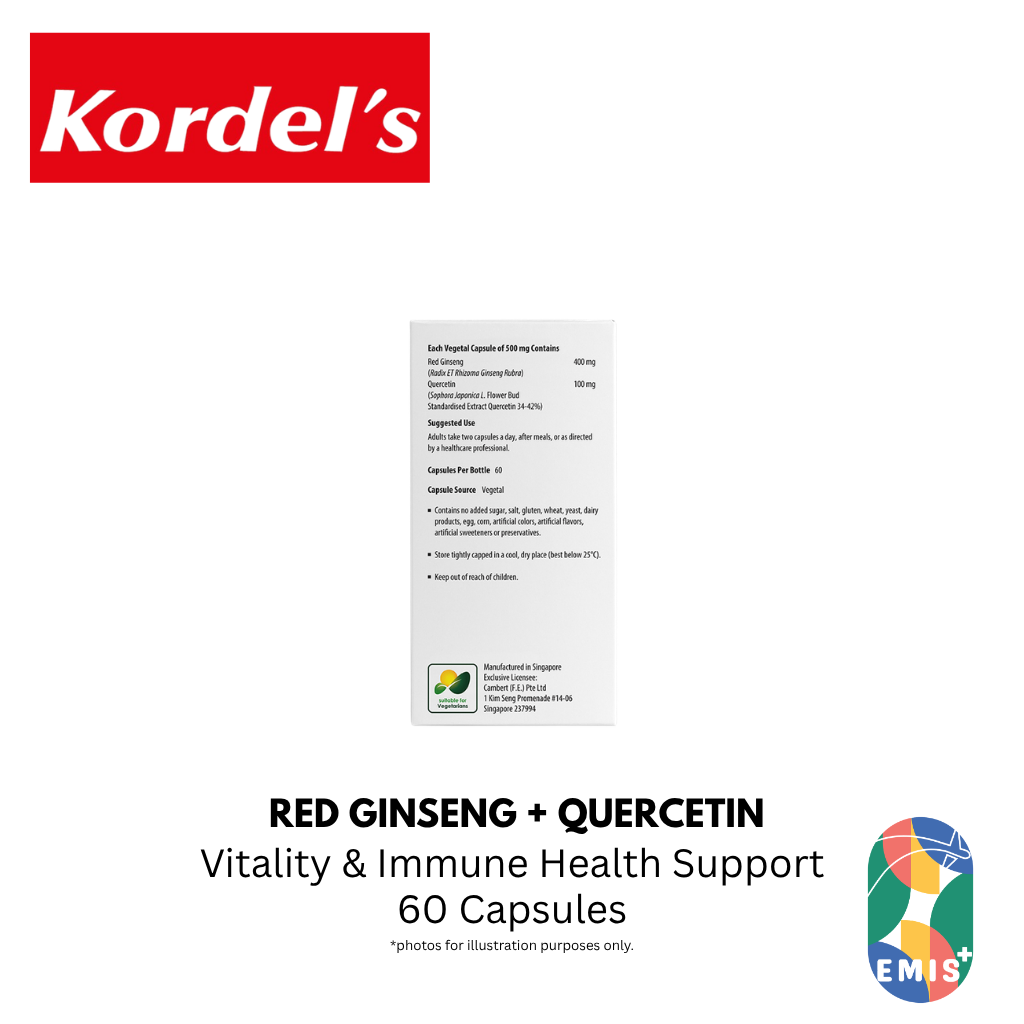 KORDEL’S RED GINSENG + QUERCETIN – product detail view 5 | EMIS+ Singapore medical supplies