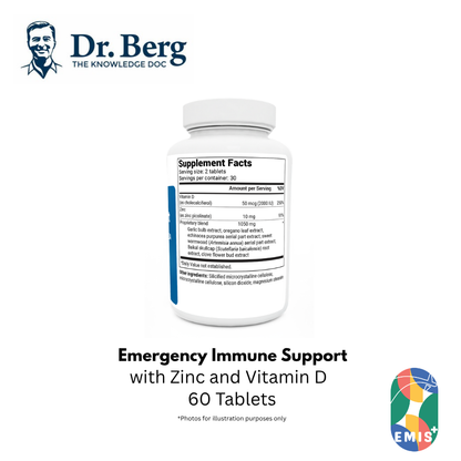 Dr Berg Emergency Immune Support with Zinc and Vitamin D 60 Tablets – product image 3 | EMIS+ Singapore