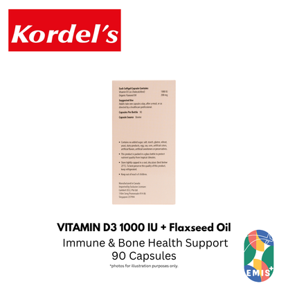 KORDEL'S VITAMIN D3 1000 IU WITH FLAXSEED OIL — product image 5, EMIS+ Singapore medical supplies