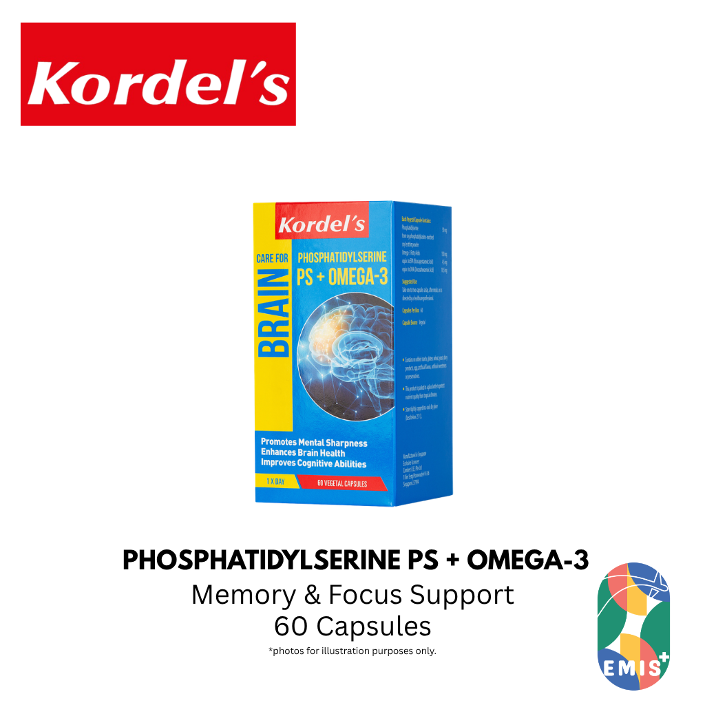 KORDEL’S PHOSPHATIDYLSERINE PS + OMEGA-3 – product detail view 3 | EMIS+ Singapore medical supplies