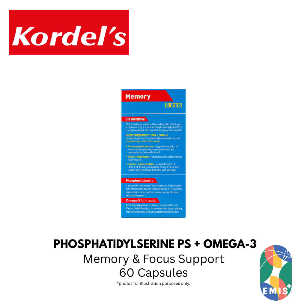 KORDEL’S PHOSPHATIDYLSERINE PS + OMEGA-3 – product detail view 4 | EMIS+ Singapore medical supplies