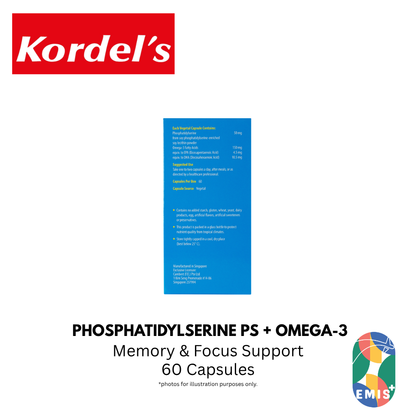 KORDEL’S PHOSPHATIDYLSERINE PS + OMEGA-3 – product detail view 6 | EMIS+ Singapore medical supplies