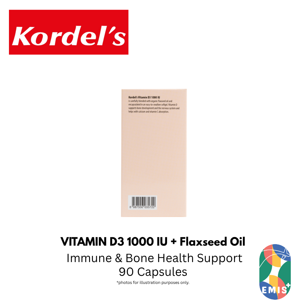 KORDEL'S VITAMIN D3 1000 IU WITH FLAXSEED OIL — product image 4, EMIS+ Singapore medical supplies