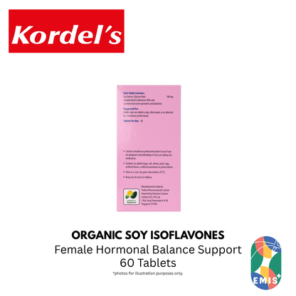 KORDEL’S ORGANIC SOY ISOFLAVONES – product detail view 5 | EMIS+ Singapore medical supplies