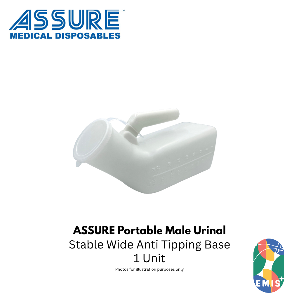 ASSURE Male Urinal Portable Urinal for Men with Handle and Spill Proof Cover - view 1