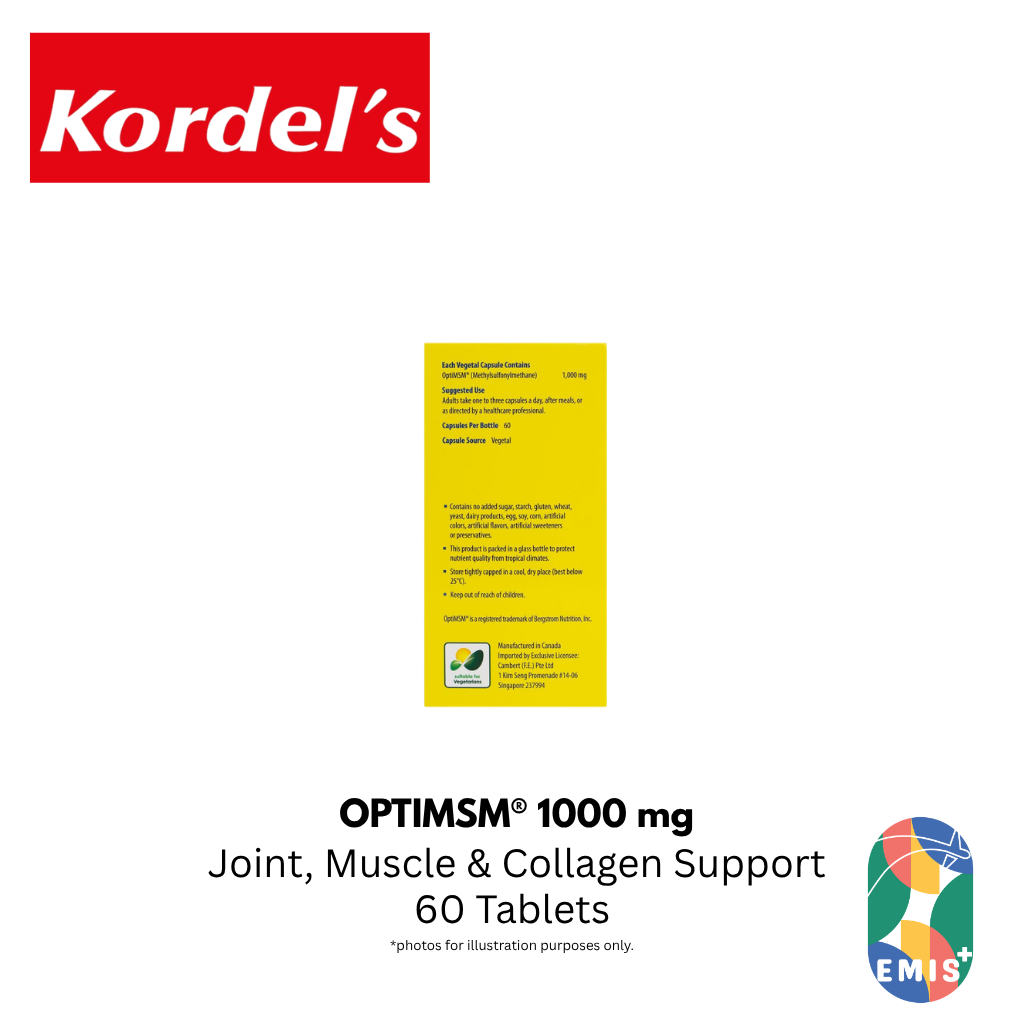 KORDEL’S OPTIMSM® 1000 mg – product detail view 5 | EMIS+ Singapore medical supplies