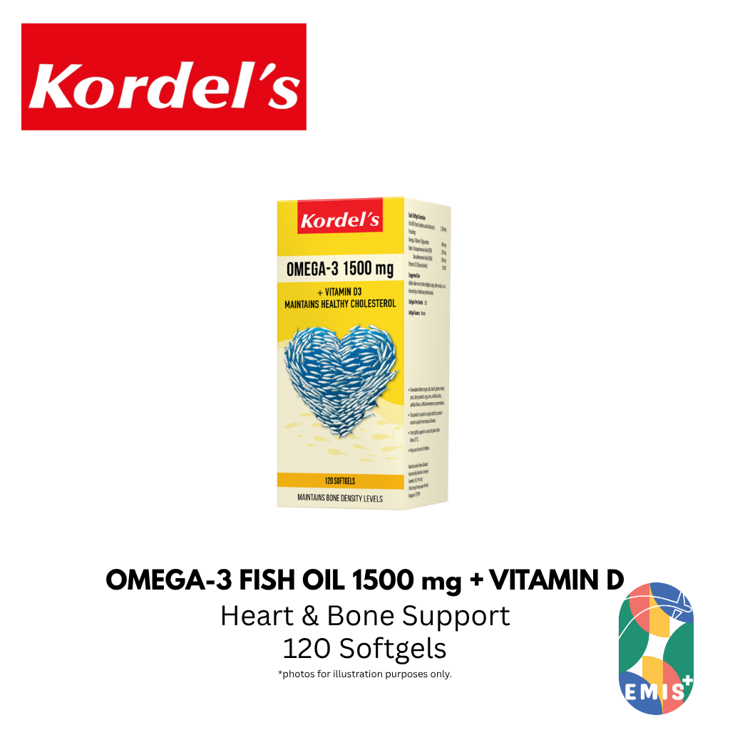 KORDEL’S OMEGA-3 FISH OIL 1500 mg + VITAMIN D – product detail view 2 | EMIS+ Singapore medical supplies
