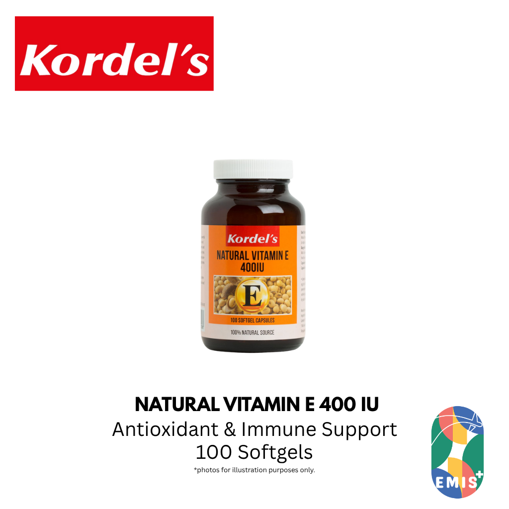 KORDEL’S NATURAL VITAMIN E 400 IU – product detail view 2 | EMIS+ Singapore medical supplies