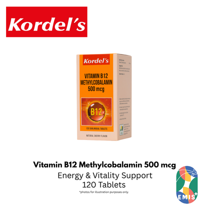 KORDEL'S VITAMIN B12 METHYLCOBALAMIN 500 mcg — product image 3, EMIS+ Singapore medical supplies