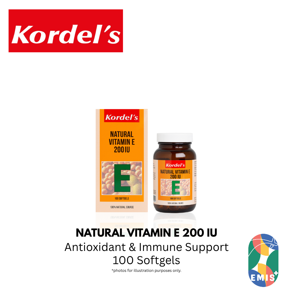 KORDEL’S NATURAL VITAMIN E 200 IU – Vitamins & Supplements available at EMIS+ Singapore