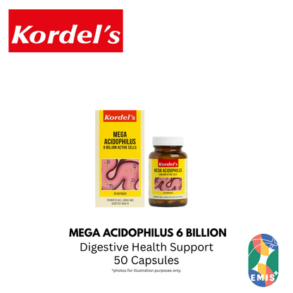 KORDEL’S MEGA ACIDOPHILUS 6 BILLION – Vitamins & Supplements available at EMIS+ Singapore