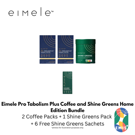 Eimele Pro Tabolism Plus Coffee Bundle with Shine Greens Home Edition and Free Greens Sachets — buy online at EMIS+ Singapore