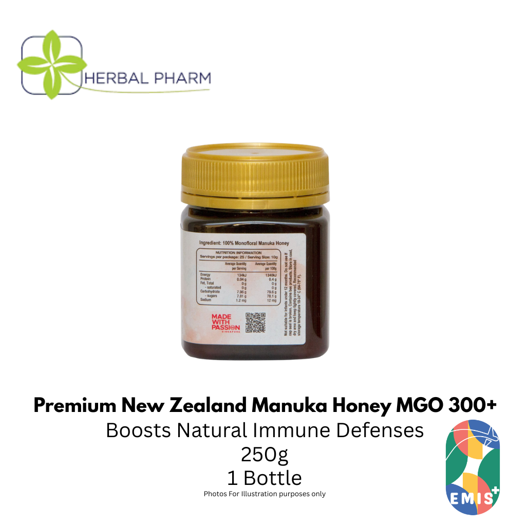 Herbal Pharm Manuka Honey MGO 300+ - Daily Wellness & Immune Support, 250g product image 2 – EMIS+ Singapore