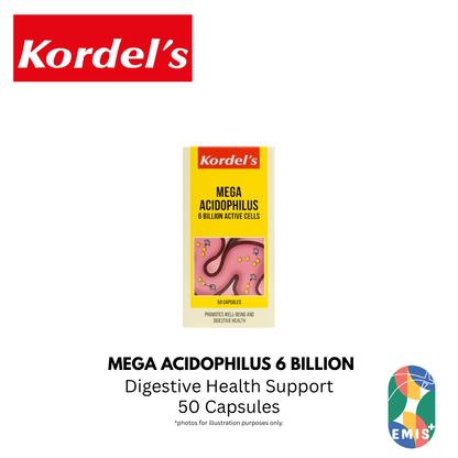 KORDEL’S MEGA ACIDOPHILUS 6 BILLION – product detail view 2 | EMIS+ Singapore medical supplies