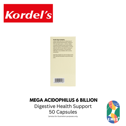 KORDEL’S MEGA ACIDOPHILUS 6 BILLION – product detail view 5 | EMIS+ Singapore medical supplies