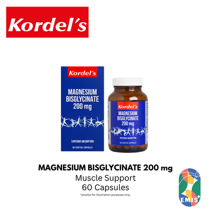 KORDEL’S MAGNESIUM BISGLYCINATE 200 mg – Vitamins & Supplements available at EMIS+ Singapore