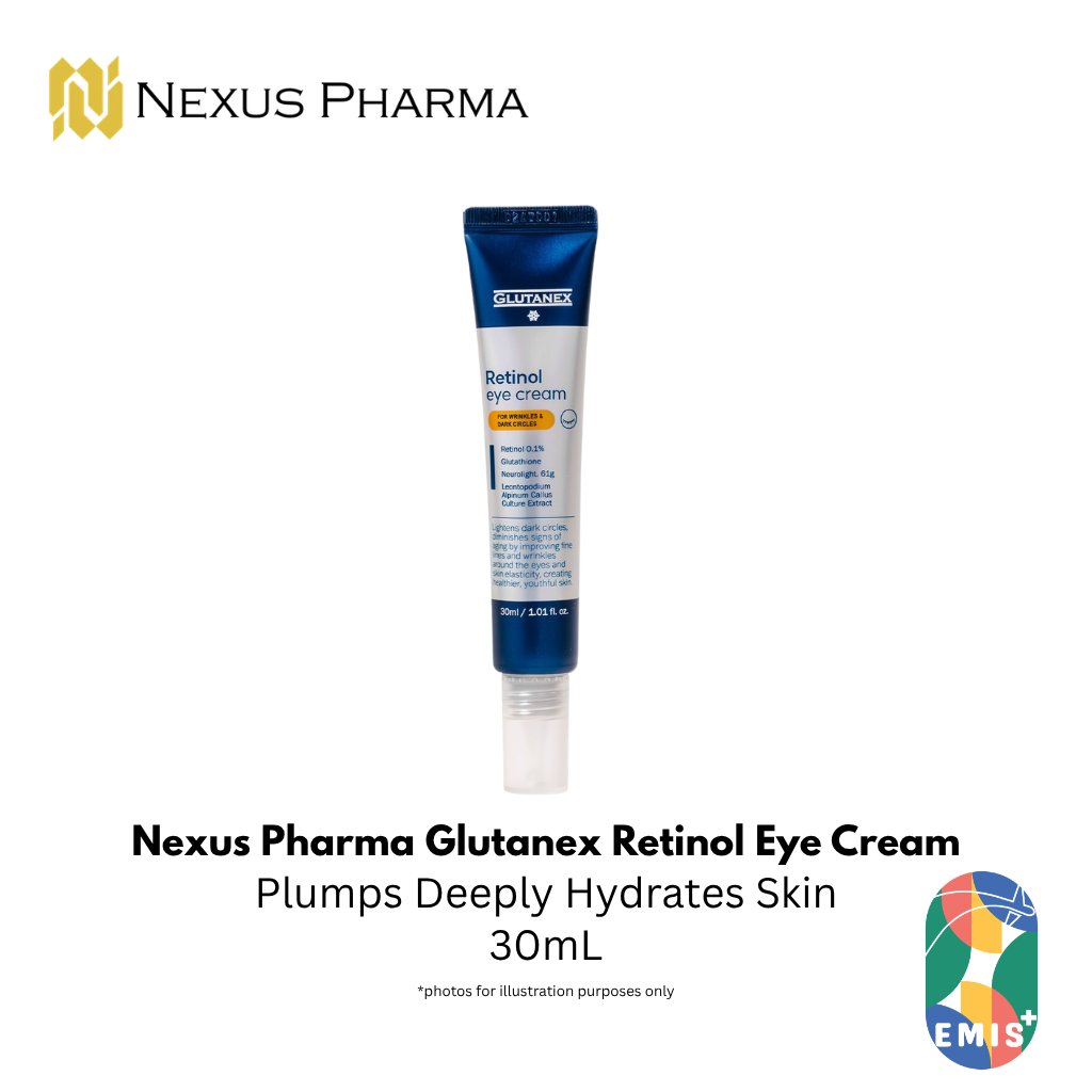 Nexus Pharma Glutanex Retinol Eye Cream: Target Wrinkles & Dark Circles for Youthful Eyes – product detail view 5 | EMIS+ Singapore medical supplies