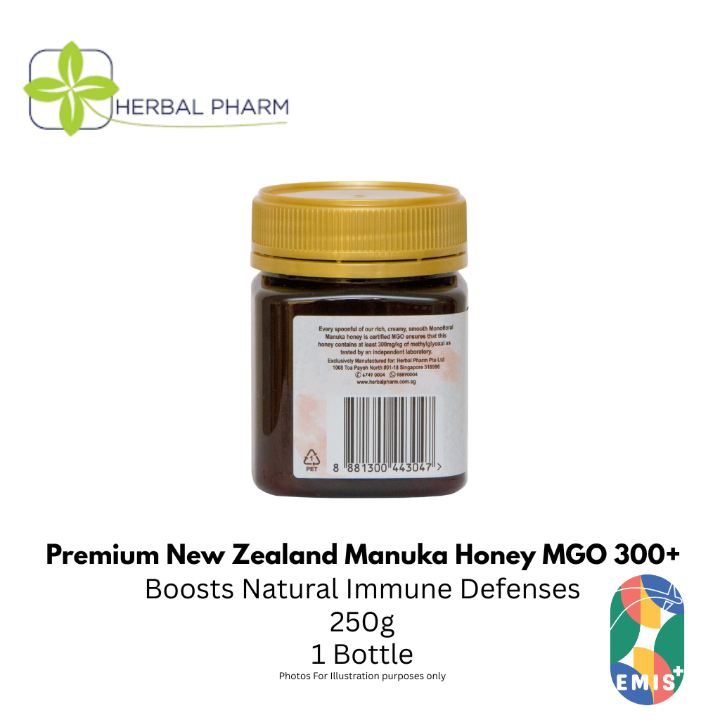 Herbal Pharm Manuka Honey MGO 300+ - Daily Wellness & Immune Support, 250g product image 3 – EMIS+ Singapore