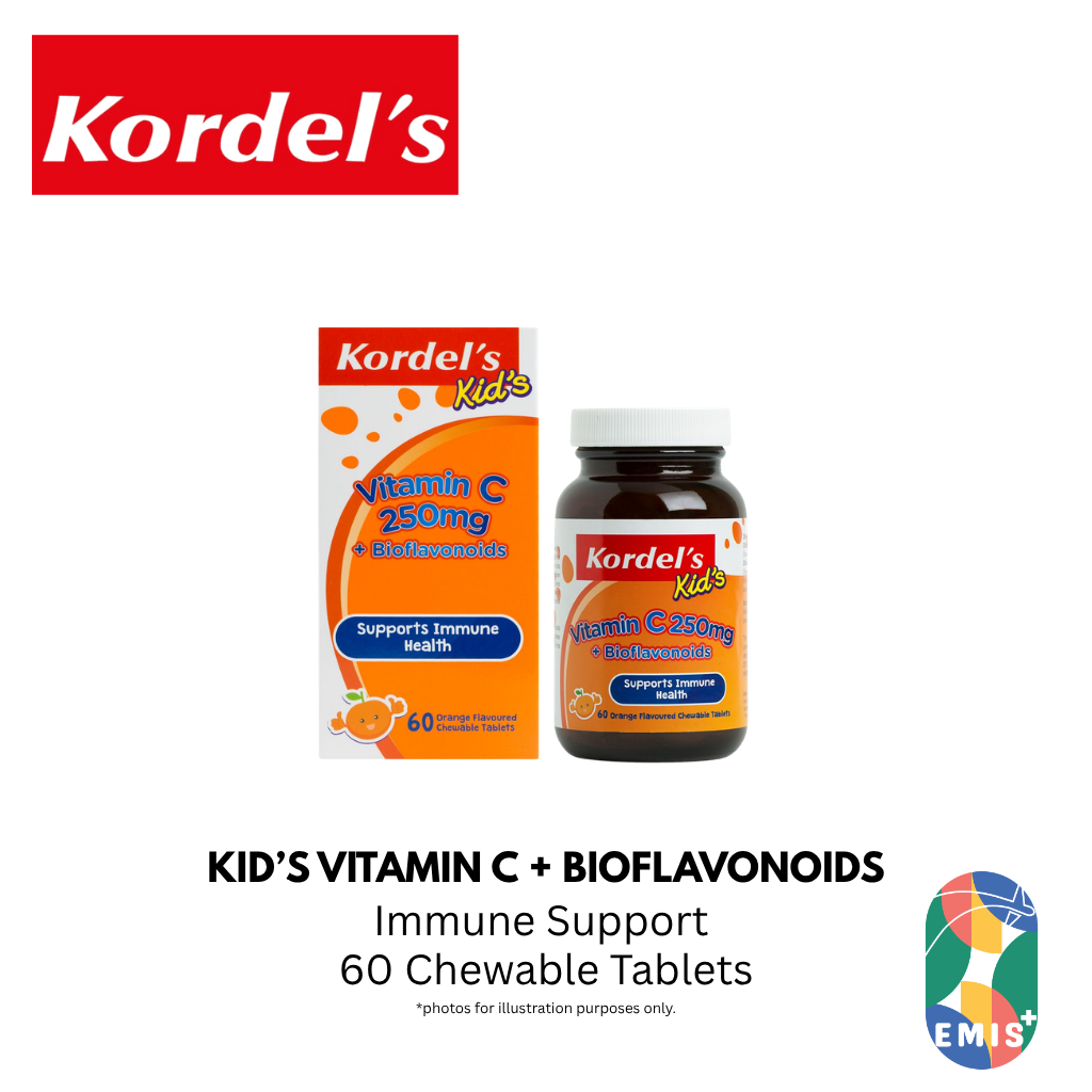 KORDEL’S KID’S VITAMIN C 250 mg + BIOFLAVONOIDS – For the Kids available at EMIS+ Singapore