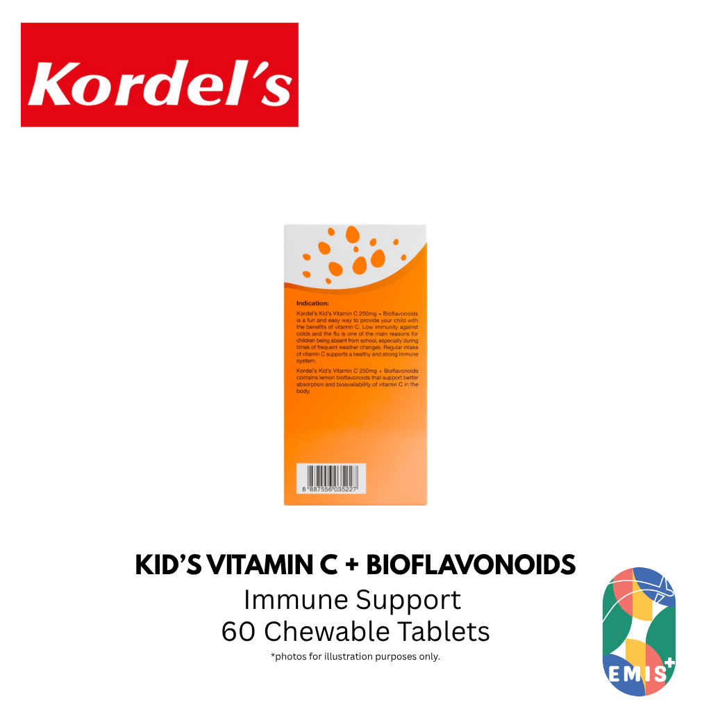 KORDEL’S KID’S VITAMIN C 250 mg + BIOFLAVONOIDS – product detail view 6 | EMIS+ Singapore medical supplies