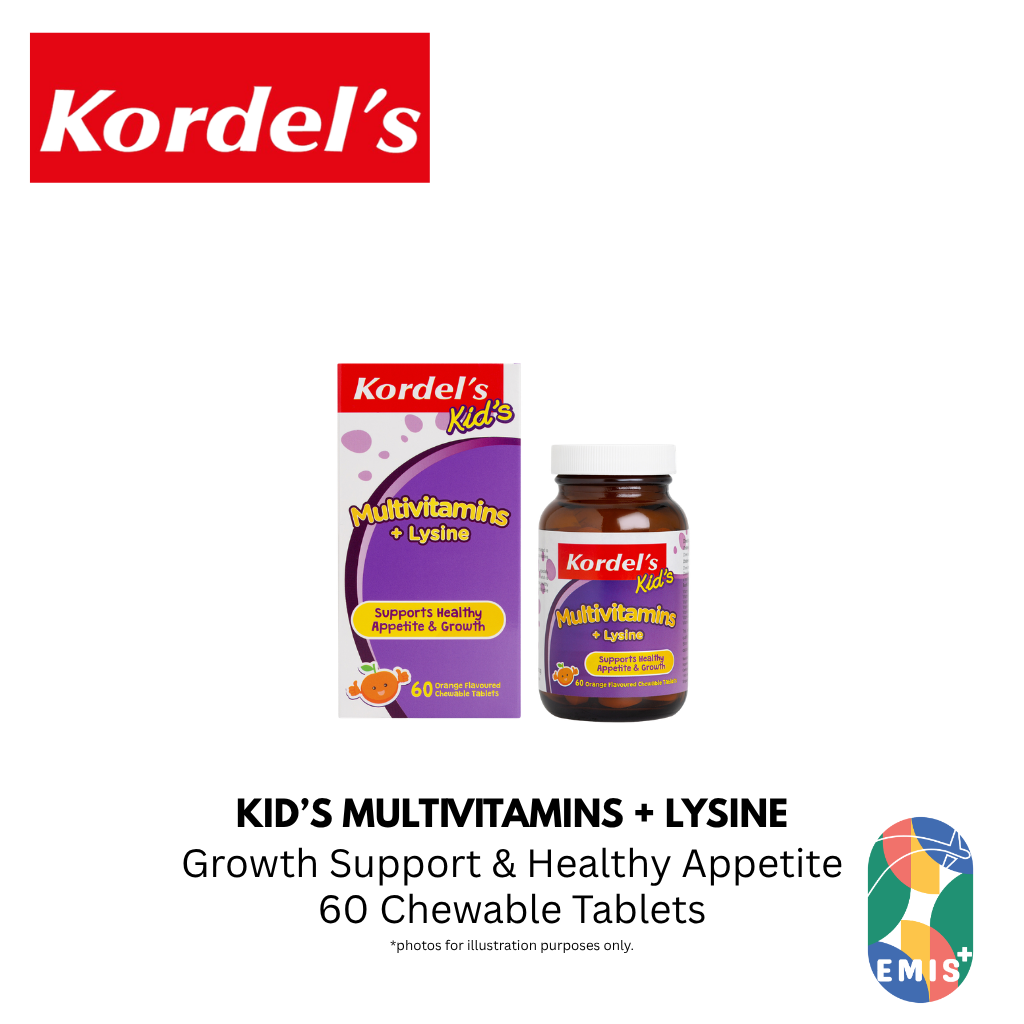 KORDEL’S KID’S MULTIVITAMINS + LYSINE – For the Kids available at EMIS+ Singapore
