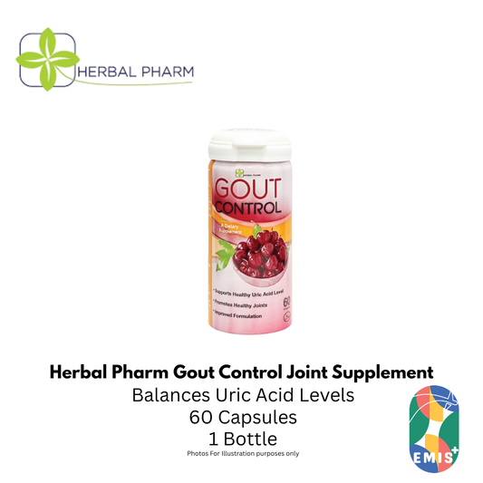 Herbal Pharm Gout Control: Natural Relief for Healthy Uric Acid & Joint Comfort – buy online from EMIS+ Singapore medical supplies
