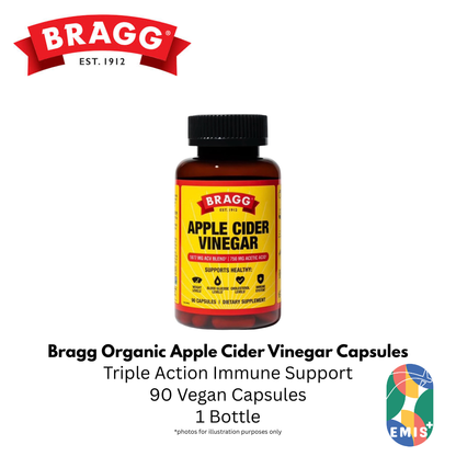 Bragg Apple Cider Vinegar Capsules with Vitamin D and Zinc for Immunity and Weight Management — Vitamins & Supplements available at EMIS+ Singapore (emis.asia)