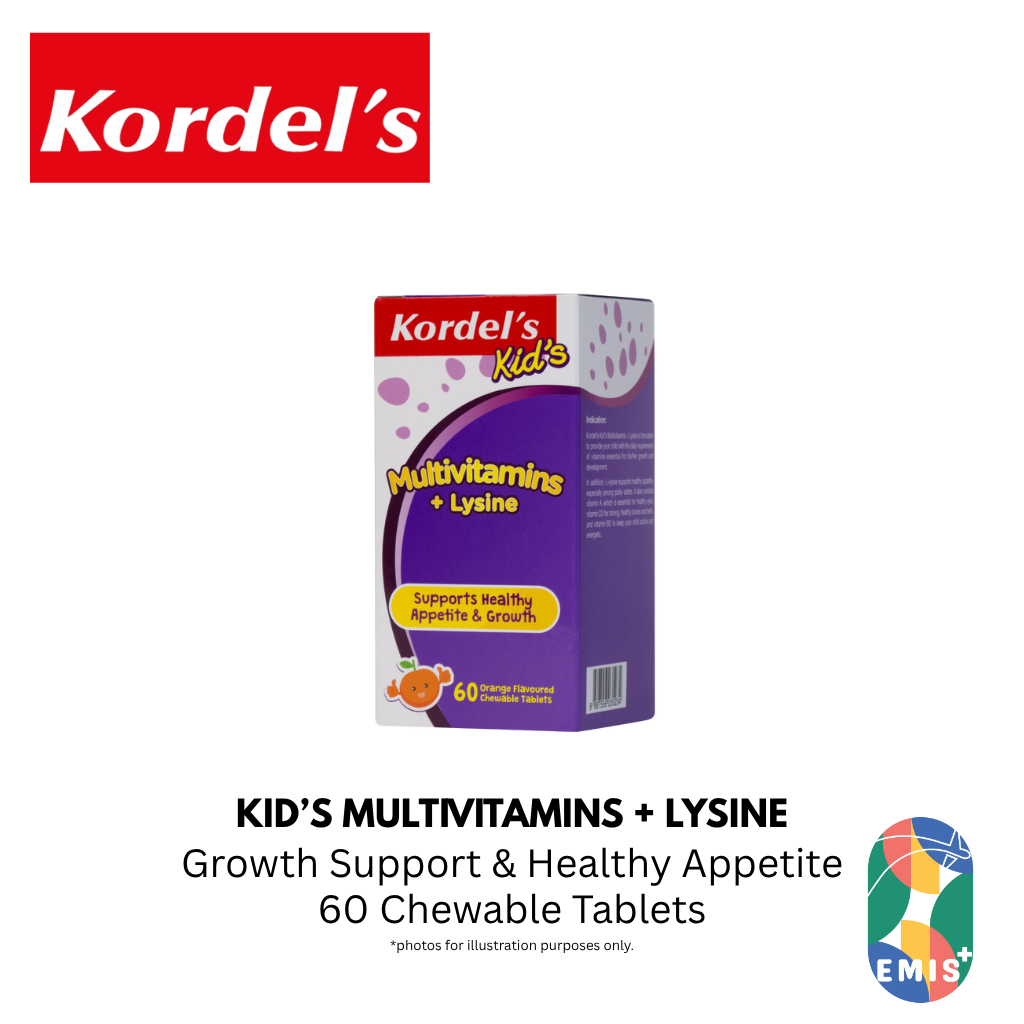 KORDEL’S KID’S MULTIVITAMINS + LYSINE – product detail view 3 | EMIS+ Singapore medical supplies
