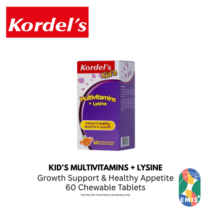 KORDEL’S KID’S MULTIVITAMINS + LYSINE – product detail view 3 | EMIS+ Singapore medical supplies