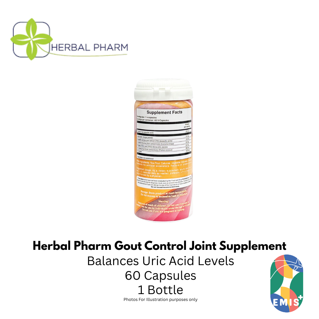 Herbal Pharm Gout Control: Natural Relief for Healthy Uric Acid & Joint Comfort product image 2 – EMIS+ Singapore