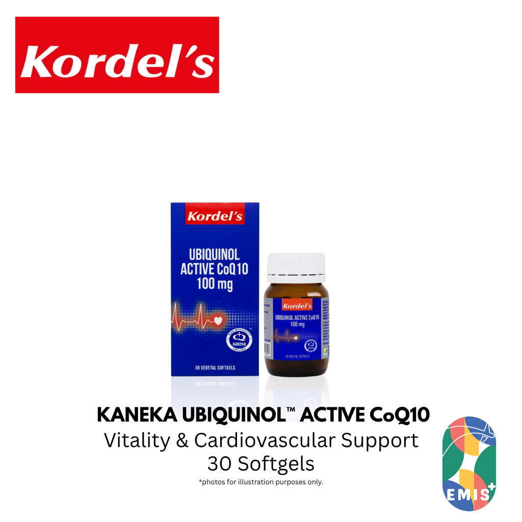 KORDEL’S KANEKA UBIQUINOL™ ACTIVE CoQ10 100 mg | EMIS+ Singapore medical supplies