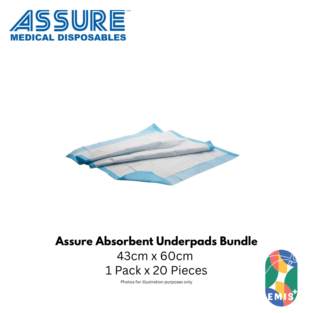 Bundle of 3 Assure Underpads 43cm x 60cm 4 Ply 20s per Pack (image 2)