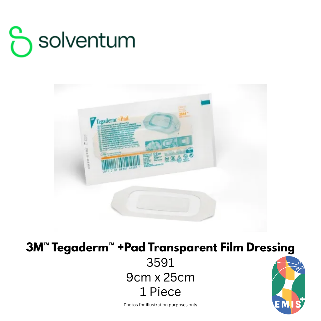 3M 3591 Tegaderm +Pad Transparent Dressing 9cm x 25cm - view 2