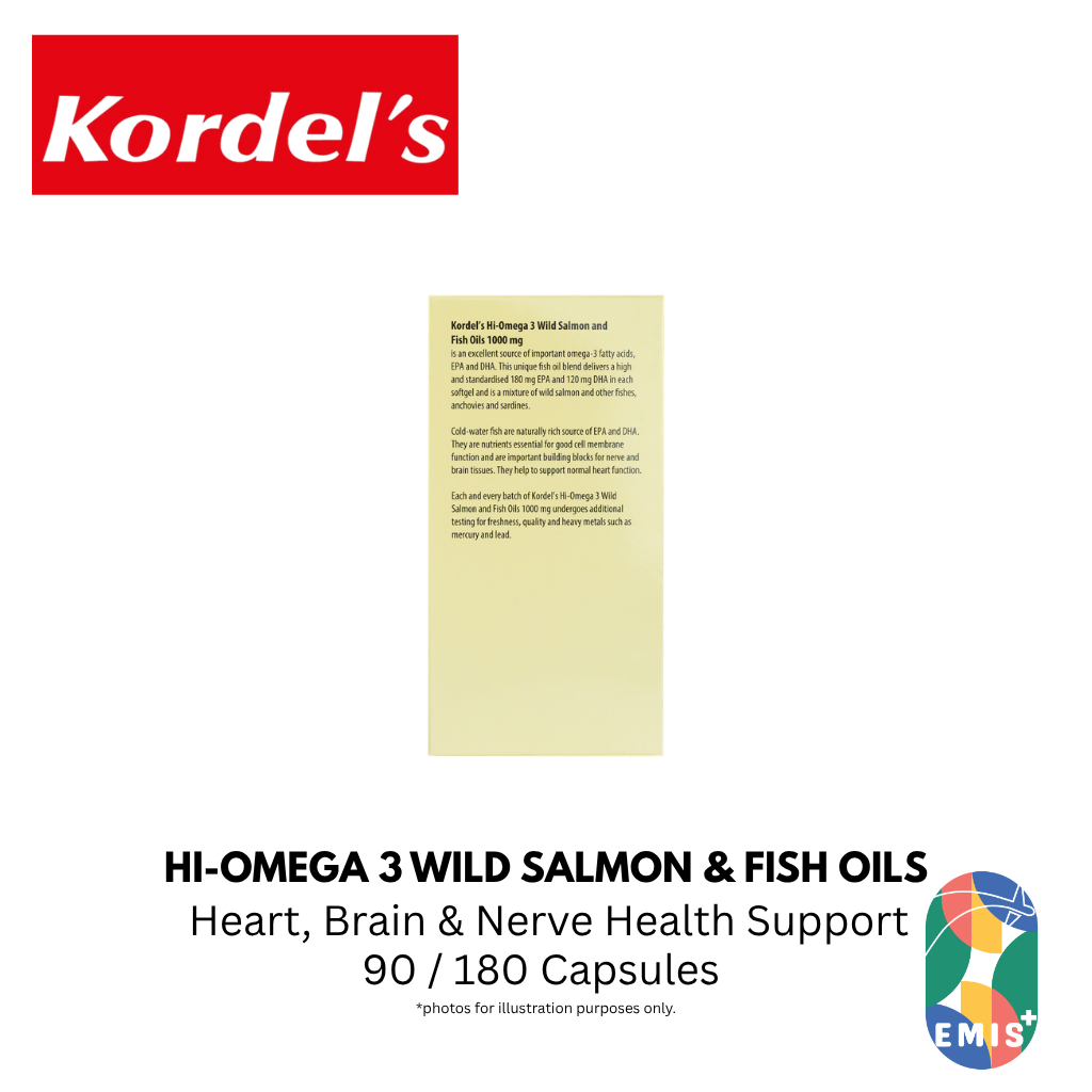 KORDEL’S HI-OMEGA 3 WILD SALMON AND FISH OILS 1000 mg – product image 6 | EMIS+ Singapore