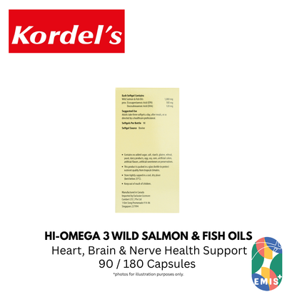 KORDEL’S HI-OMEGA 3 WILD SALMON AND FISH OILS 1000 mg – product image 5 | EMIS+ Singapore