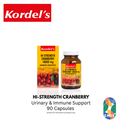 KORDEL’S HI-STRENGTH CRANBERRY 18000 mg | EMIS+ Singapore medical supplies