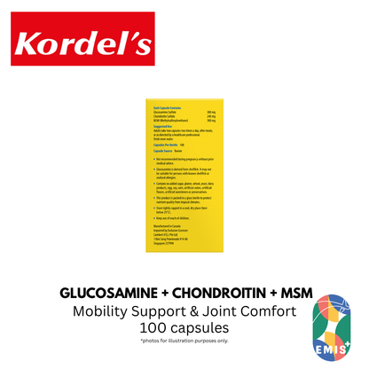 KORDEL’S GLUCOSAMINE 300 + CHONDROITIN + MSM – product image 5 | EMIS+ Singapore