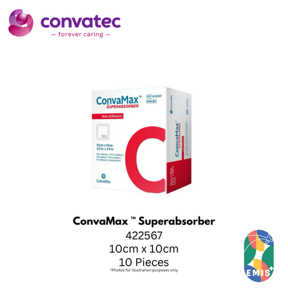 ConvaMax ™ Superabsorber 10cm x 10cm [Per Box] – buy online from EMIS+ Singapore medical supplies